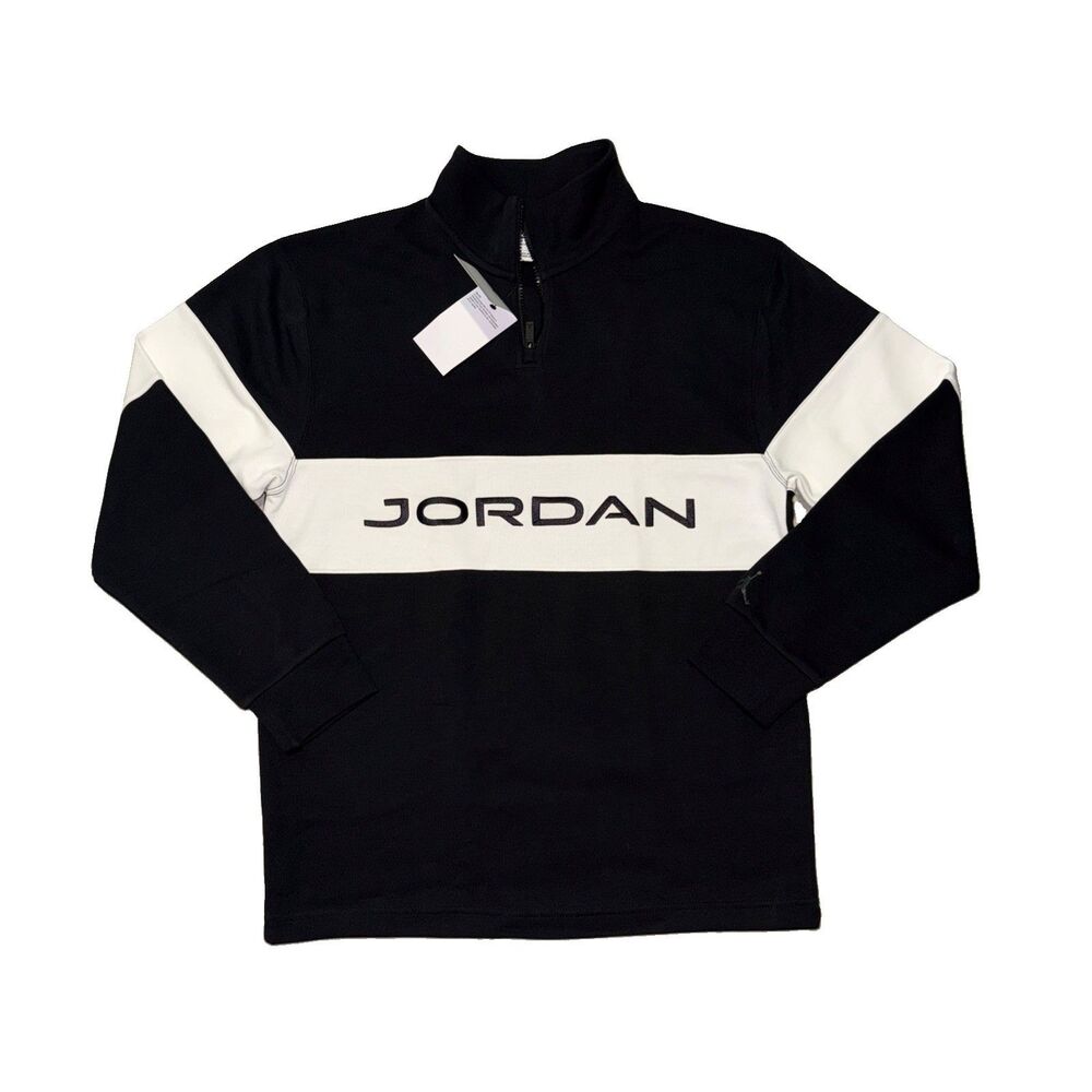New Nike Jordan Sports Dri-FIT 1/4-Zip Golf Top Black HF9919-010 US Size Small